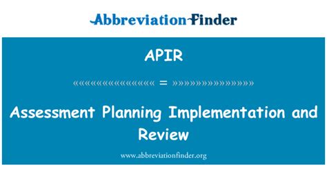 apir meaning|apir code meaning.